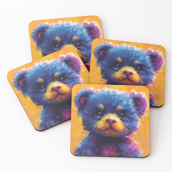 Item preview, vibrant colored baby teddy bear print designed and sold by dcrc.
