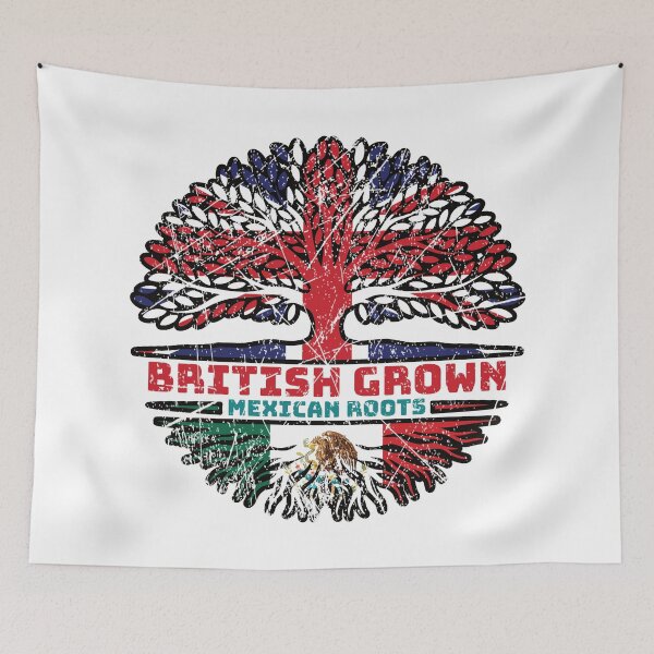 Item preview, Mexico Mexican Uk United Kingdom British Tree Roots Flag designed and sold by FlagX.