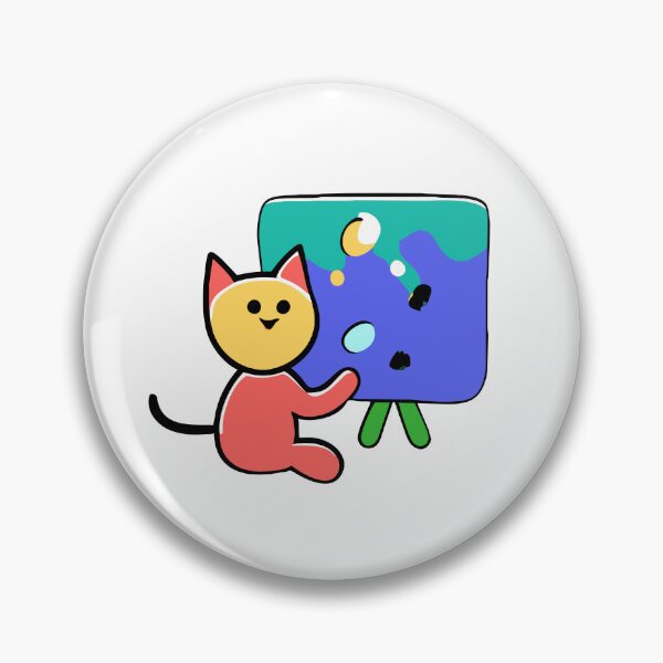 Item preview, Kitty Artist Crafting a Canvas Masterpiece Doodle's  designed and sold by omerfdln34.