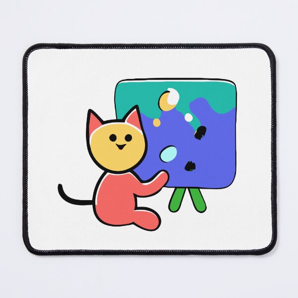Item preview, Kitty Artist Crafting a Canvas Masterpiece Doodle's designed and sold by omerfdln34.