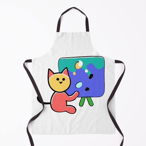 Item preview, Kitty Artist Crafting a Canvas Masterpiece Doodle's designed and sold by omerfdln34.