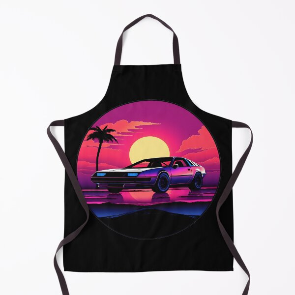 Item preview, Super Car with Beautiful Sunset, Retrowave Car designed and sold by CyfroweMysli.