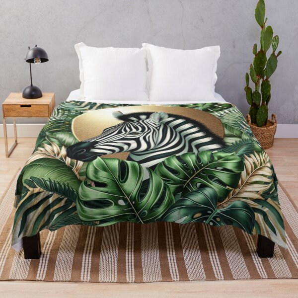 Item preview, Tropical Zebra In Gold & Green designed and sold by DesignsByPrnces.