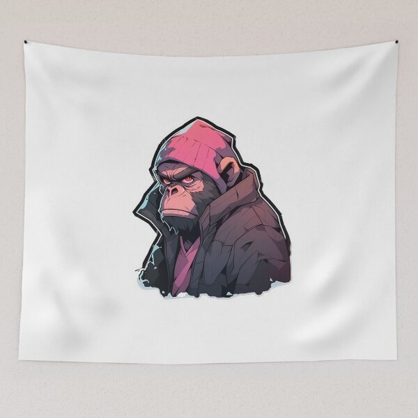 Item preview, Apes graffiti sticker designed and sold by 5minArtStudio.