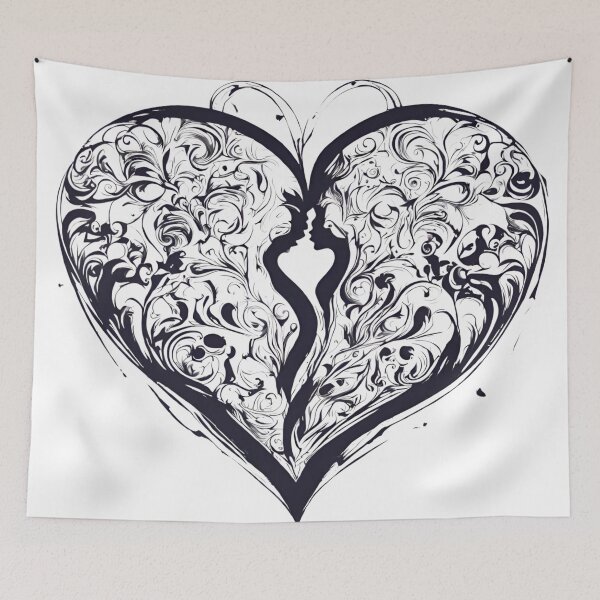 Item preview, Dual Faces, One Heart: Artistic Love Design designed and sold by TRYKID.