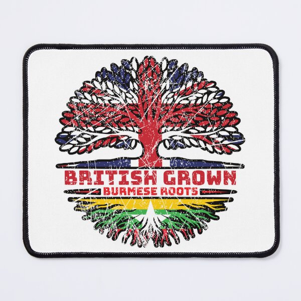 Item preview, Myanmar Burmese Burma Uk United Kingdom British Tree Roots Flag designed and sold by FlagX.