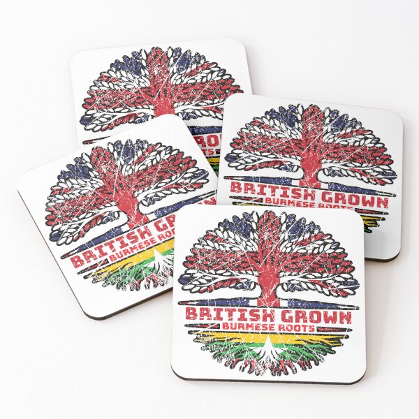 Item preview, Myanmar Burmese Burma Uk United Kingdom British Tree Roots Flag designed and sold by FlagX.