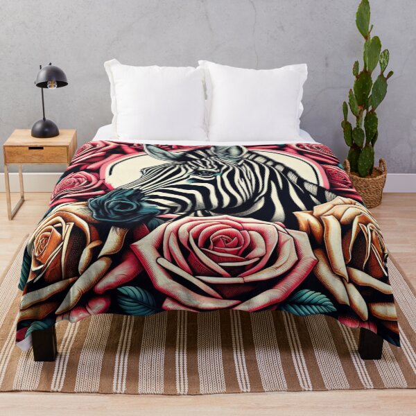 Item preview, Zebra In Multicolor Roses designed and sold by DesignsByPrnces.