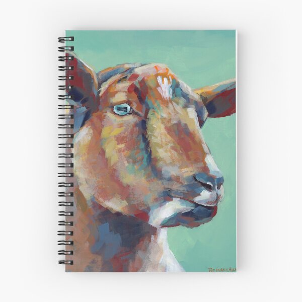 Item preview, Colourful Goat "BEANS" - Acrylic Painting designed and sold by BethanyAiken.