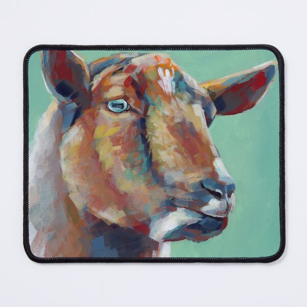 Item preview, Colourful Goat "BEANS" - Acrylic Painting designed and sold by BethanyAiken.