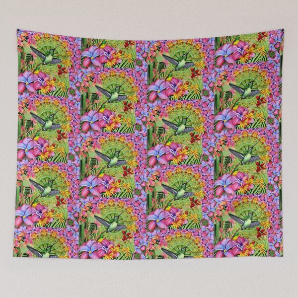 Item preview, hummingbird hummingbirds flying art ai art bird birds nature flowers space outer space pollinator designed and sold by cheekylorns.
