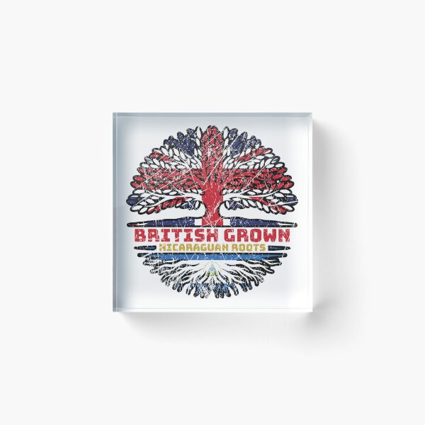 Item preview, Nicaraguan Nicaragua Uk United Kingdom British Tree Roots Flag designed and sold by FlagX.