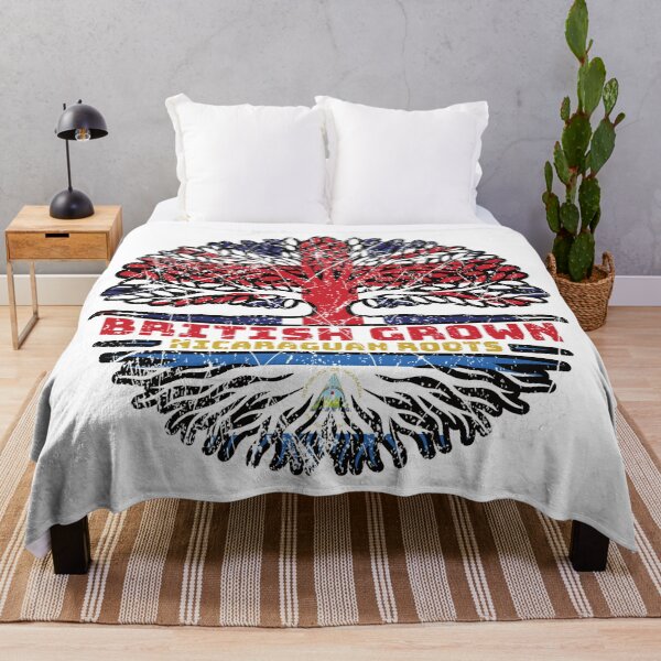 Item preview, Nicaraguan Nicaragua Uk United Kingdom British Tree Roots Flag designed and sold by FlagX.