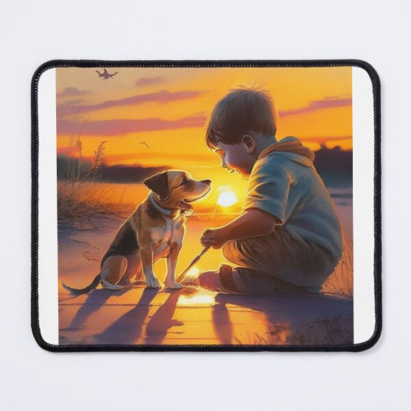 Item preview, Boy and dog designed and sold by ZeusGallery.