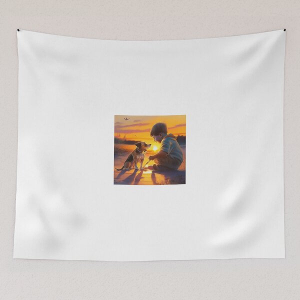 Item preview, Boy and dog designed and sold by ZeusGallery.