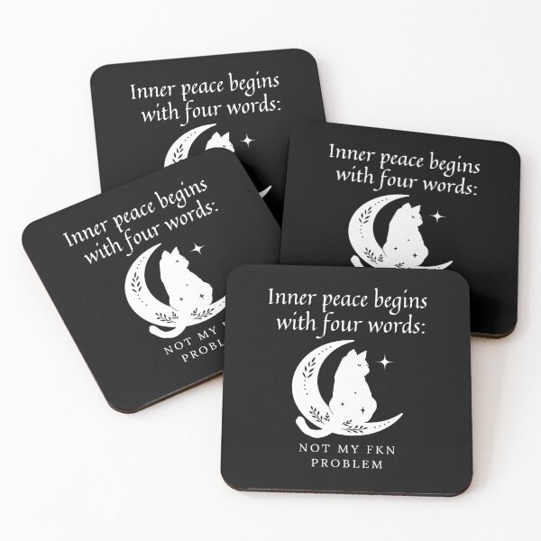 Item preview, Inner Peace Begins With Four Words designed and sold by SleepingFoxy.