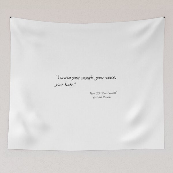 Item preview, Una cita de "100 sonetos de amor" de Pablo Neruda designed and sold by Poemit.