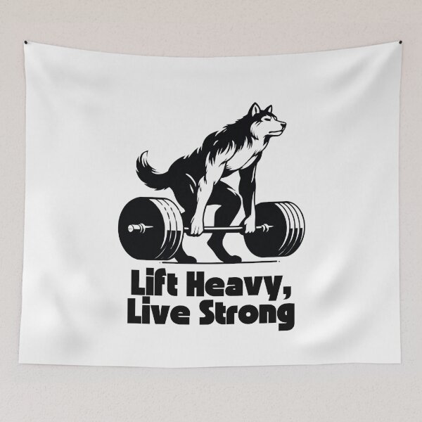 Item preview, Wolf Deadlift | Lift Heavy, Live Strong designed and sold by Weknes.