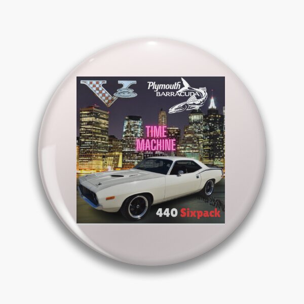 Artikelvorschau, : „Vintage Power: Plymouth Barracuda 440 Sixpack Zeitmaschine“ entworfen und verkauft von Mrpalaad.