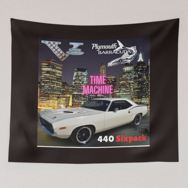 Artikelvorschau, : „Vintage Power: Plymouth Barracuda 440 Sixpack Zeitmaschine“ entworfen und verkauft von Mrpalaad.