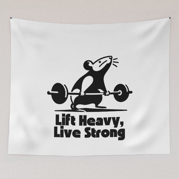 Item preview, Rat Deadlift | Lift Heavy, Live Strong designed and sold by Weknes.