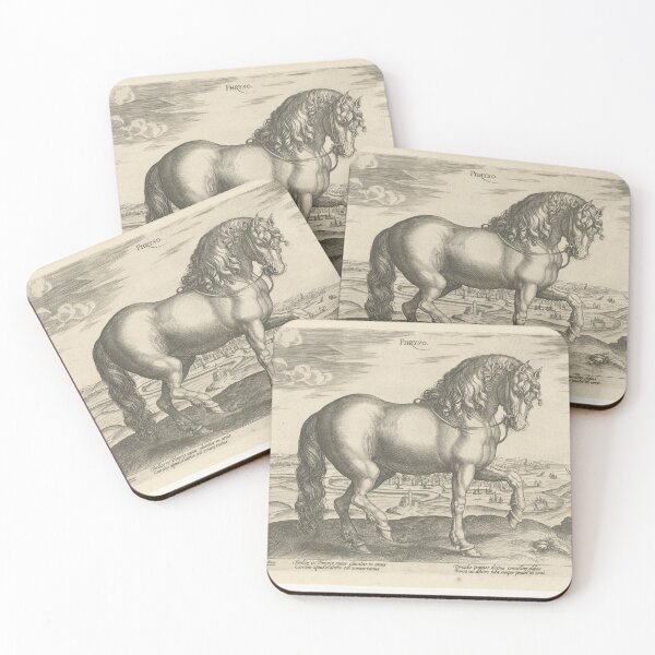 Item preview, Lovely Dutch Horse Engraving, Goltzius, 1582 designed and sold by queen-consort.
