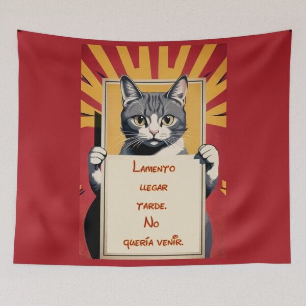Item preview, Funny cat retro vintage poster designed and sold by La Loca.