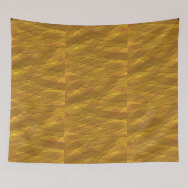 Item preview, Abstract Yellow brown transparent lines pattern designed and sold by alczar.