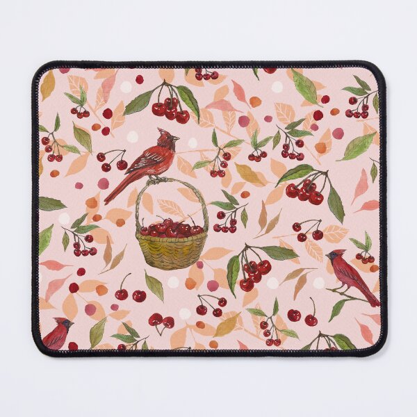 Item preview, Cherries and Cardinals Pretty Pattern designed and sold by JessicaWCooper.