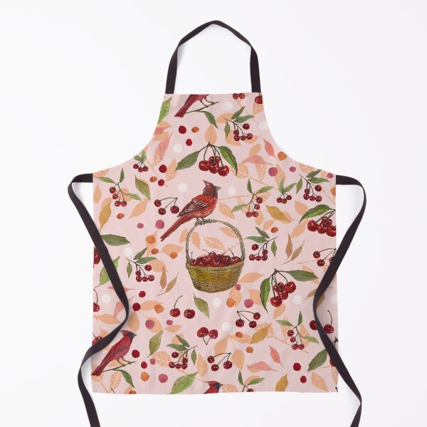 Item preview, Cherries and Cardinals Pretty Pattern designed and sold by JessicaWCooper.