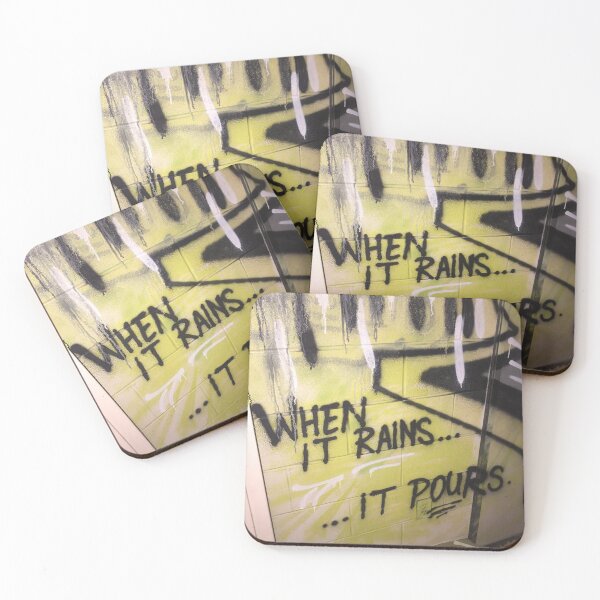 Item preview, When it rains it pours graffiti art designed and sold by LilyPadShop.