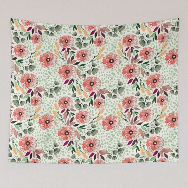 Item preview, Delicate Summer - Floral pattern flat line vector art designed and sold by Andrea Longar.