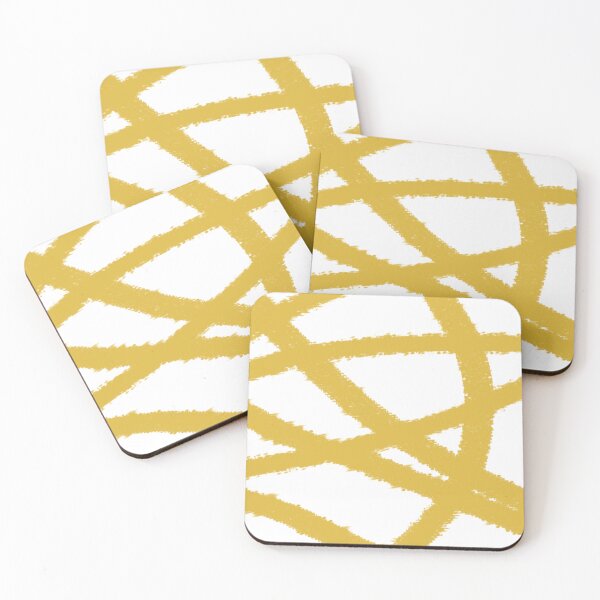 Item preview, Abstract Yellow White Curved lines pattern designed and sold by alczar.