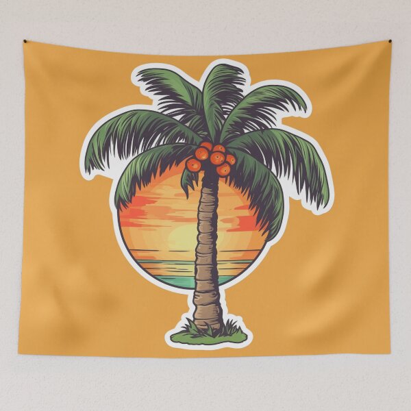 Item preview, Palm Tree Sunset designed and sold by Midnight Garden.