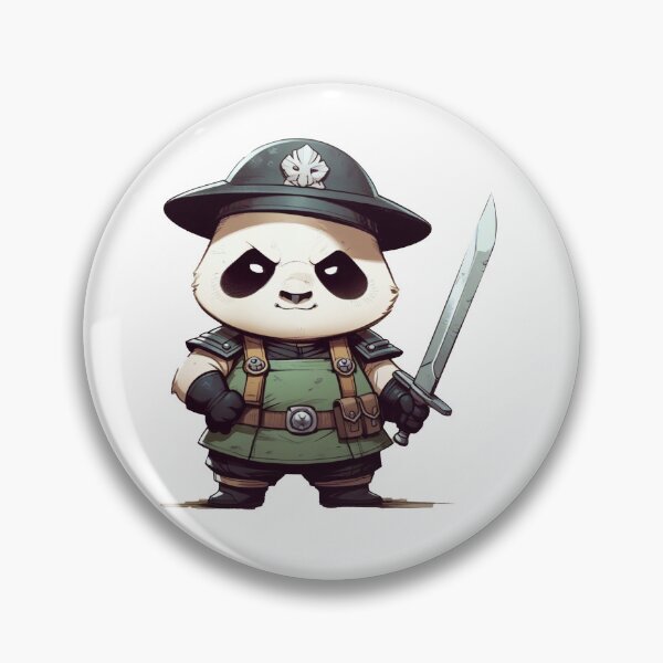 Item preview, Warrior cute panda pattern for printing designed and sold by Artkitokri.