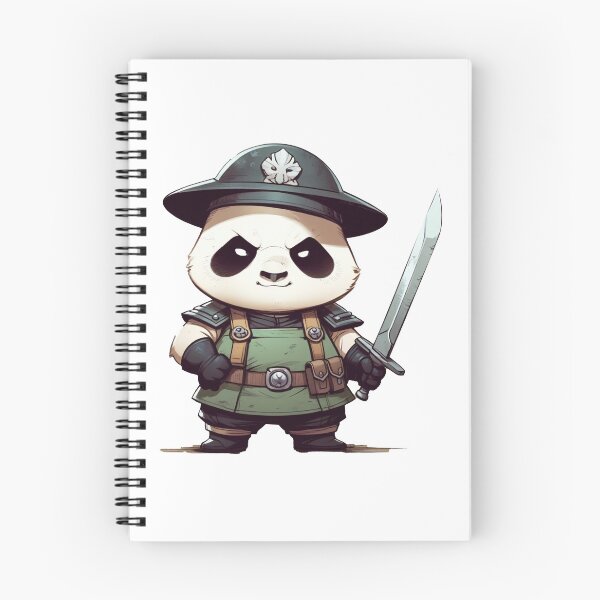 Item preview, Warrior cute panda pattern for printing designed and sold by Artkitokri.