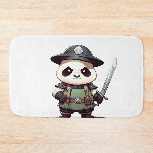 Item preview, Warrior cute panda pattern for printing designed and sold by Artkitokri.