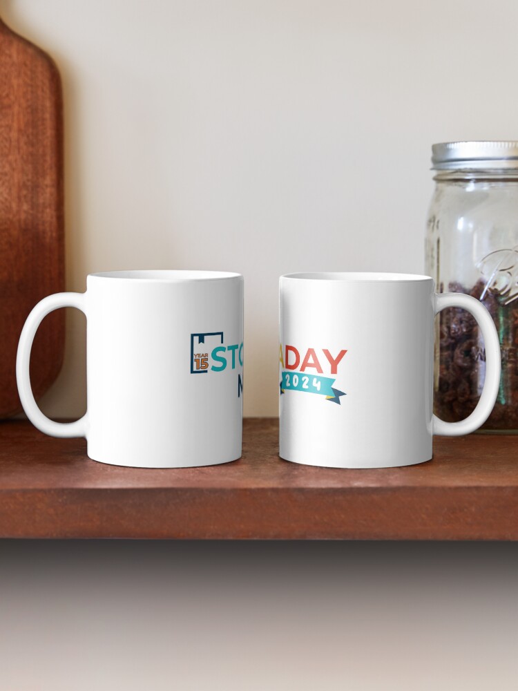 Thumbnail 2 of 6, Coffee Mug, StoryADay May 2024 - 15 years of StoryADay designed and sold by storyaday.