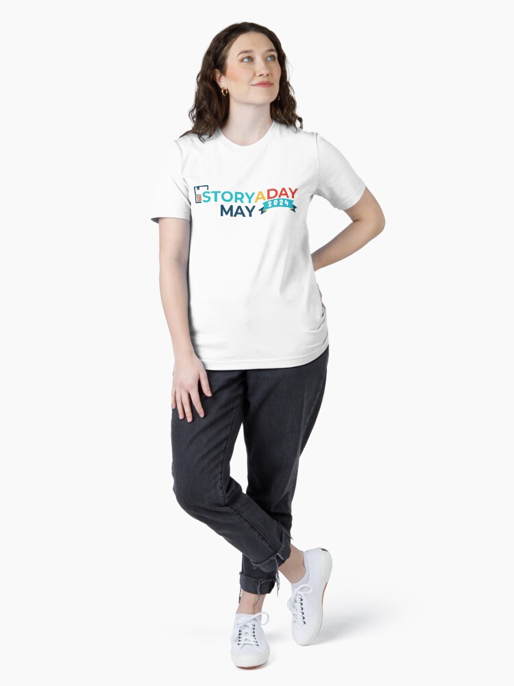 Thumbnail 4 of 7, Essential T-Shirt, StoryADay May 2024 - 15 years of StoryADay designed and sold by storyaday.