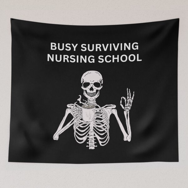 Item preview, Busy Surviving Nursing School Funny Coffee Lover Student designed and sold by lucimillershop.