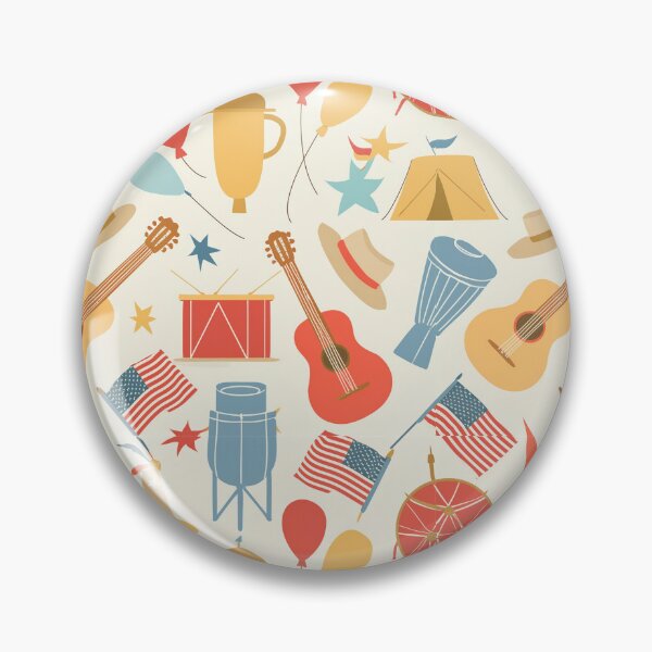 Item preview, Patriotic Symbols and Items Seamless Pattern Illustration designed and sold by creativekrish.