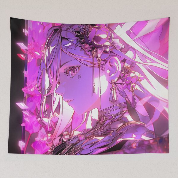 Item preview, Luminous Radiant Pink Cyber Anime Girl designed and sold by bubblegoth.