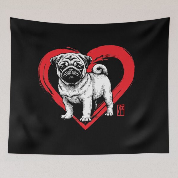 Item preview, I Love My Pug - Darling dog - I Love my dog designed and sold by ArtProjectShop.