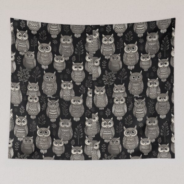 Item preview, Cute Owl minimalist pattern for printing designed and sold by Artkitokri.