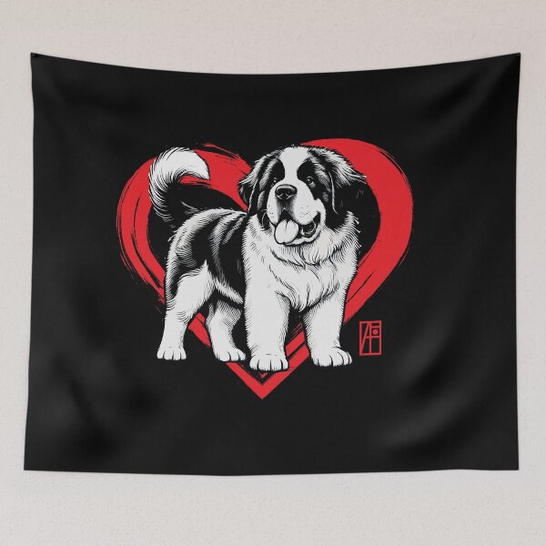 Item preview, I Love My Saint Bernard - Rescue dog - I Love my dog designed and sold by ArtProjectShop.