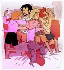Póster pila de abrazos bakusquad