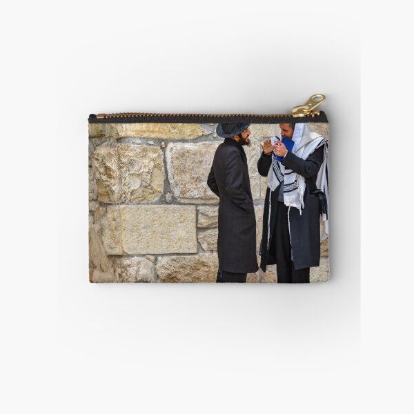 Item preview, Two Men in a Discussion Next to Jerusalem's Western Wall designed and sold by Mitchell Grosky.