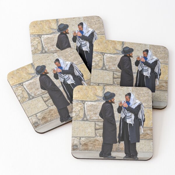Item preview, Two Men in a Discussion Next to Jerusalem's Western Wall designed and sold by Mitchell Grosky.