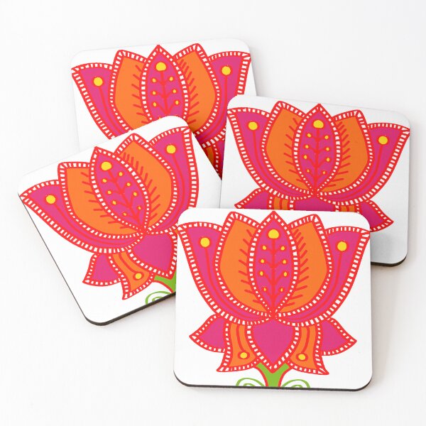 Item preview, Lotus Madhubani painting- Indian Art - Sticker 2024 designed and sold by ShrutiCreates.