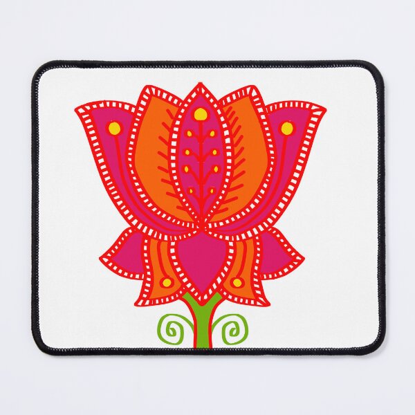 Item preview, Lotus Madhubani painting- Indian Art - Sticker 2024 designed and sold by ShrutiCreates.